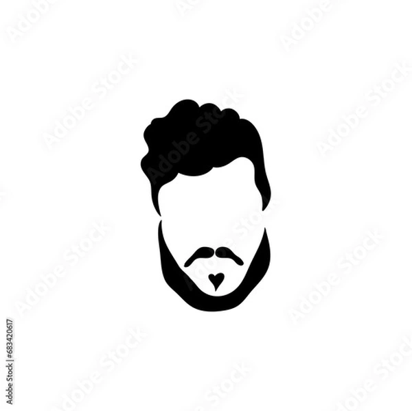 Fototapeta male haircuts and hairstyle Silhouette