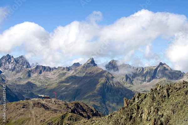 Fototapeta Pardatschgrat und Verwallgruppe - Alpen