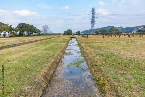 Fototapeta Izumo Kokufu-ato (Izumo Provincial Capital Ruin), a national historic site, in Matsue City, Shimane Prefecture, Japan