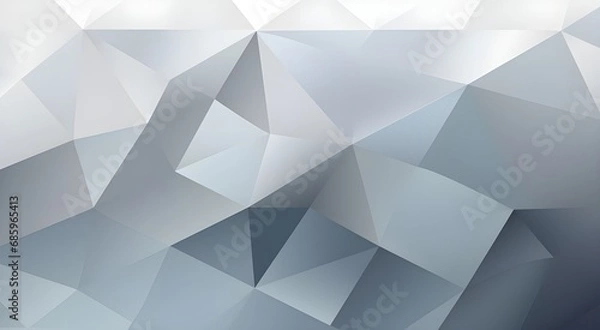 Obraz Abstract polygonal white and gray background. low poly wide banner