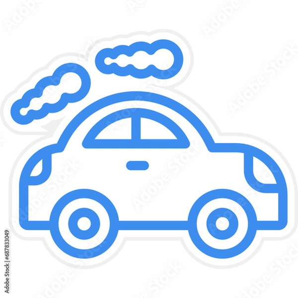 Obraz Car Pollution Icon Style