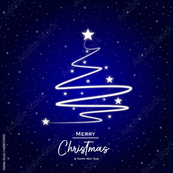 Obraz Merry Christmas, Christmas Vector Art and Illustration, Christmas Wishes