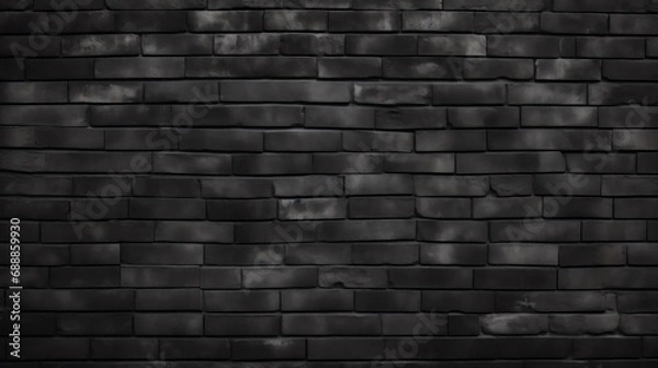 Fototapeta Black Brick Wall with Dark Background