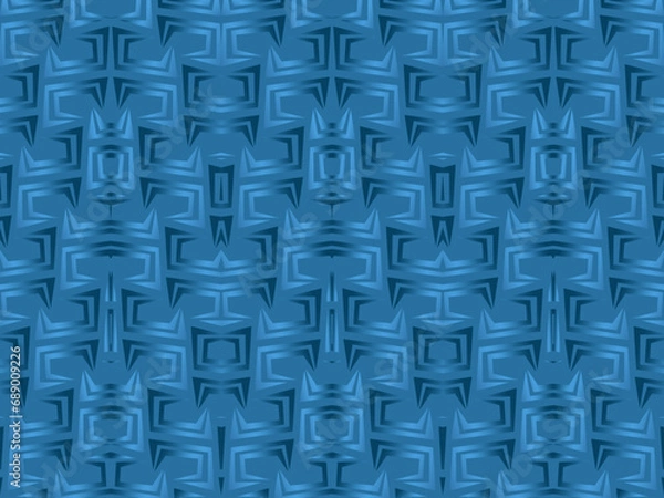 Fototapeta Modern blue background. Abstract background with cool seamless pattern. Gradient blue.