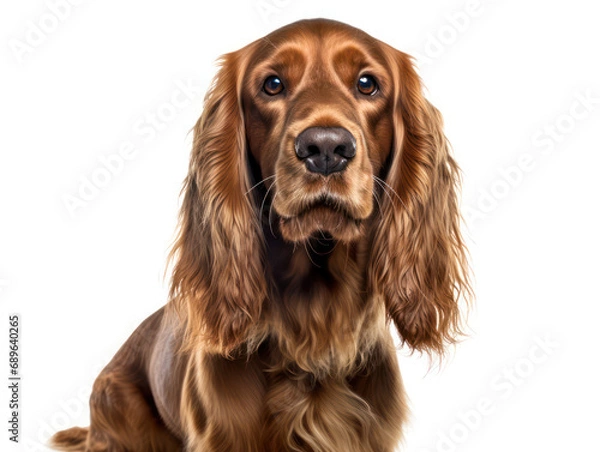 Fototapeta English Cocker Spaniel Dog Studio Shot Isolated on Clear Background, Generative AI