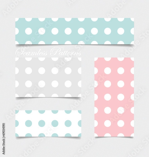 Fototapeta Cute patterns and seamless backgrounds. Ideal for printing onto