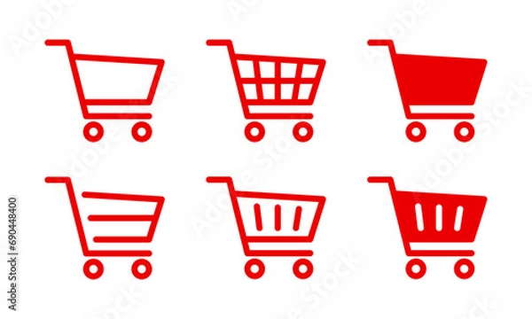 Fototapeta Shopping cart icon set