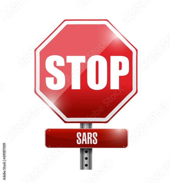 Obraz stop sars sign illustration design