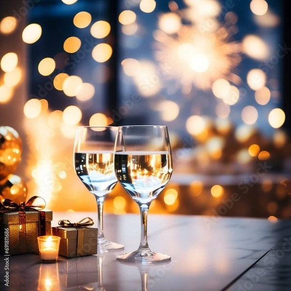 Fototapeta business new years celebration wallpaper simple cinematic lighting