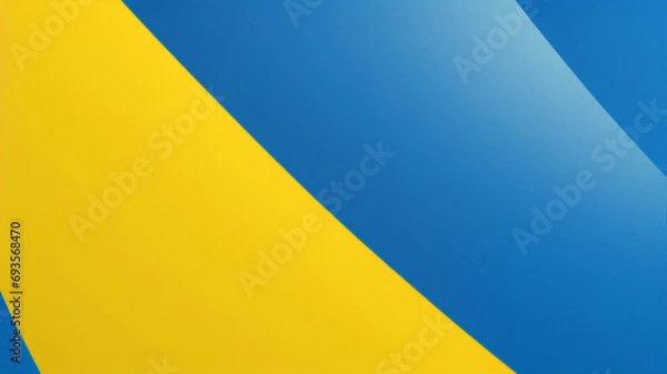 Fototapeta Abstrakter, verschwommener Verlaufsgitterhintergrund in blauen und gelben Farben der Nationalflagge der Ukraine. Poster- oder Bannervorlage. Leicht bearbeitbare Vektorillustration in sanften Farben oh