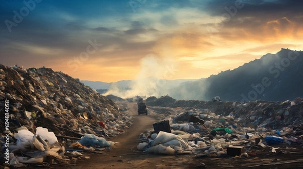 Fototapeta Lots Of Rubbish At The Dumpsite 