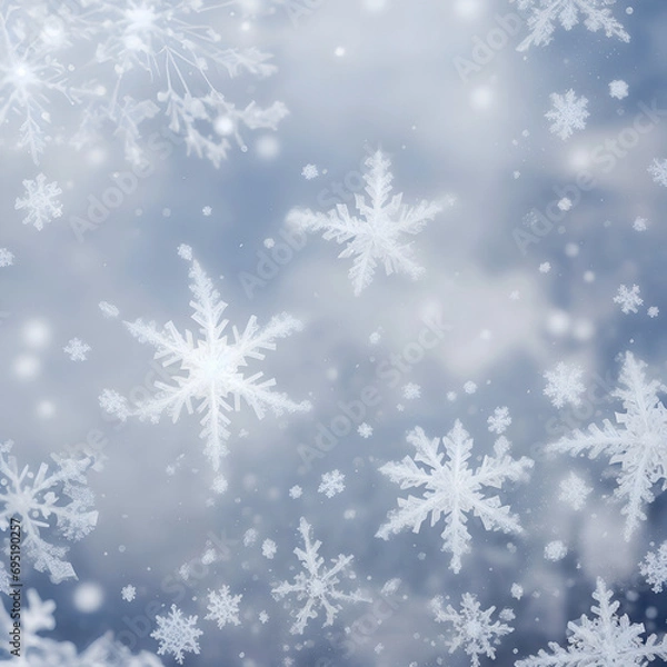 Obraz christmas background with snowflakes