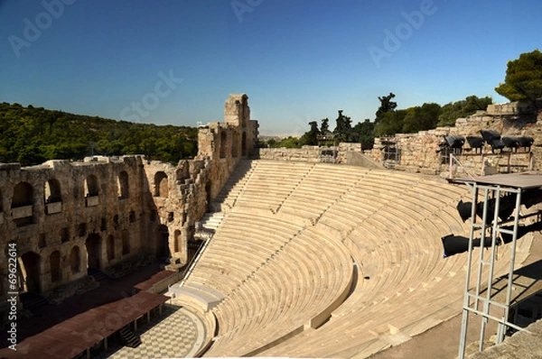 Fototapeta ancient theater of acropolis athens