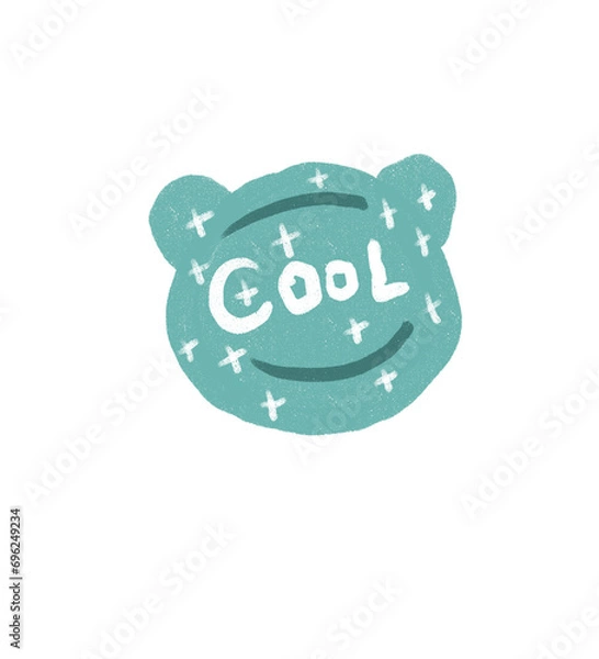 Fototapeta Cool sticker illustration png