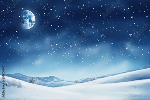 Obraz winter night landscape