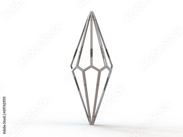 Fototapeta Wireframe Shape Octagonal Trapezohedron 3D print model