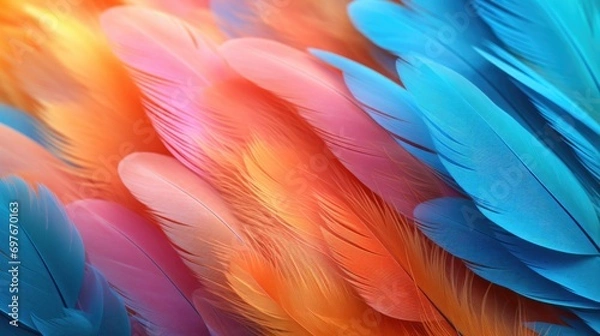 Obraz Colorful color soft feathers background