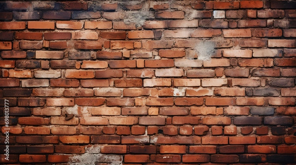 Fototapeta Brick wall. old vintage brick wall pattern. Red brick wall, PNG, 300 DPI