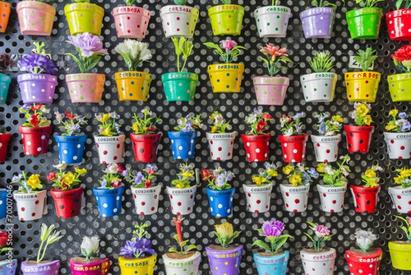 Fototapeta Andalusian flower pots in Cordoba, Spain