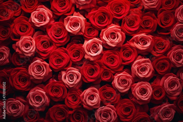 Fototapeta a group of red roses