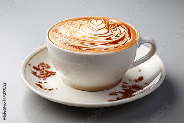 Fototapeta cappuccino in white cup