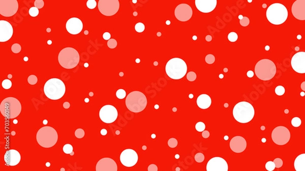 Fototapeta Red seamless pattern with white dots