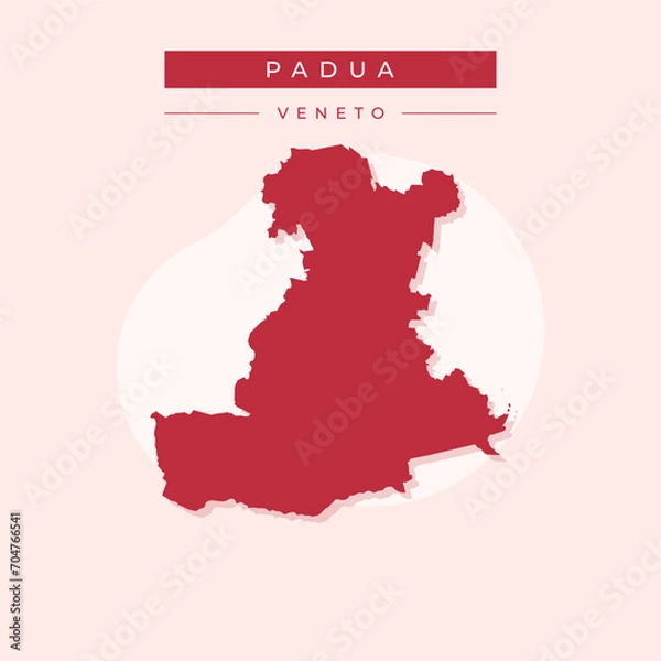 Fototapeta Vector illustration vector of Padua map Italy