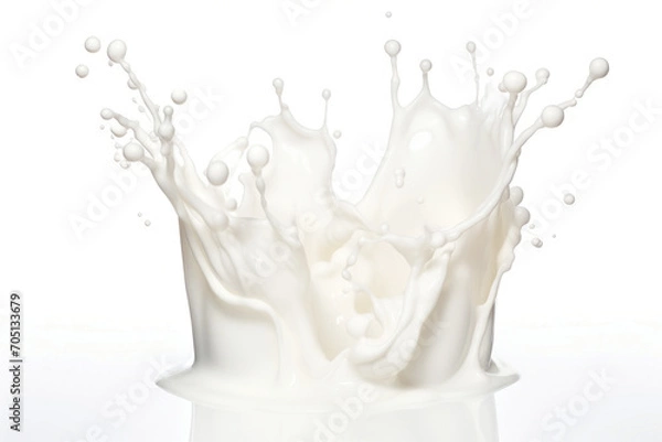 Fototapeta Fresh milk splash isolated on a white background