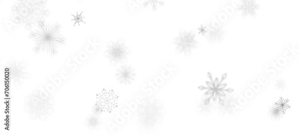 Fototapeta Snowflake Bliss: Striking 3D Illustration Showcasing Falling Holiday Snowflakes