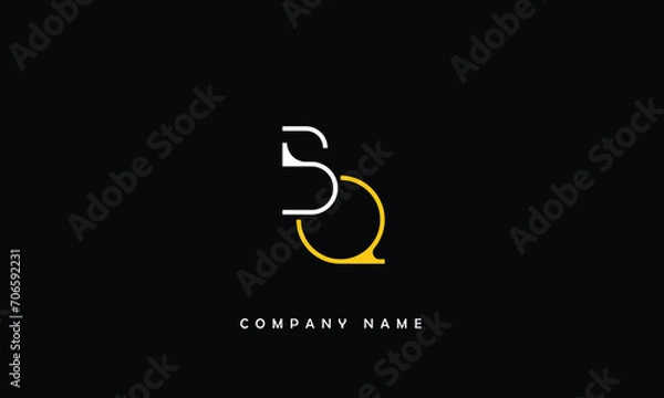 Fototapeta BQ, QB, B, Q Abstract Letters Logo Monogram