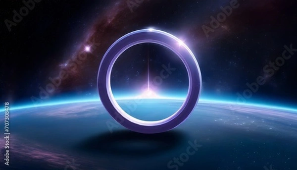 Fototapeta the stargate is an alien device ring shaped that creates a wormhole allowing teleportation from one device to another in the cosmos