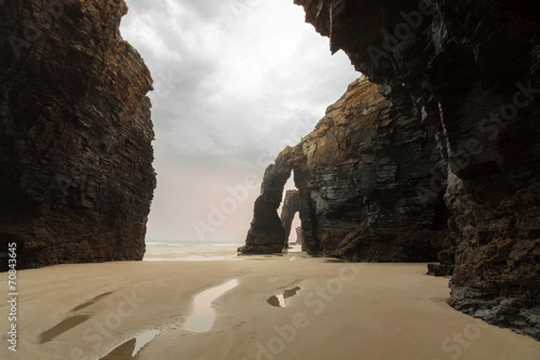 Fototapeta Beach of the cathedrals in Spain