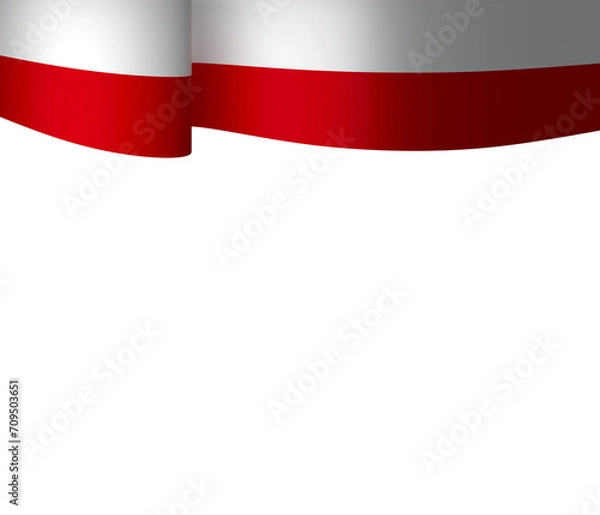 Fototapeta Poland flag element design national independence day banner ribbon png
