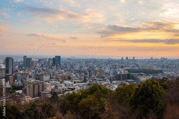 Fototapeta 夕暮れ時の町並み