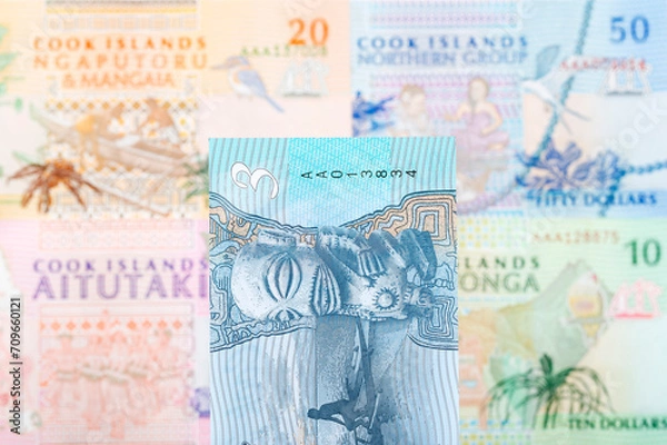 Fototapeta Cook Islands dollar a business background