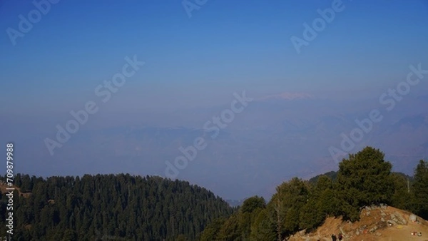 Fototapeta landscape of valley of himachal pradesh with sky