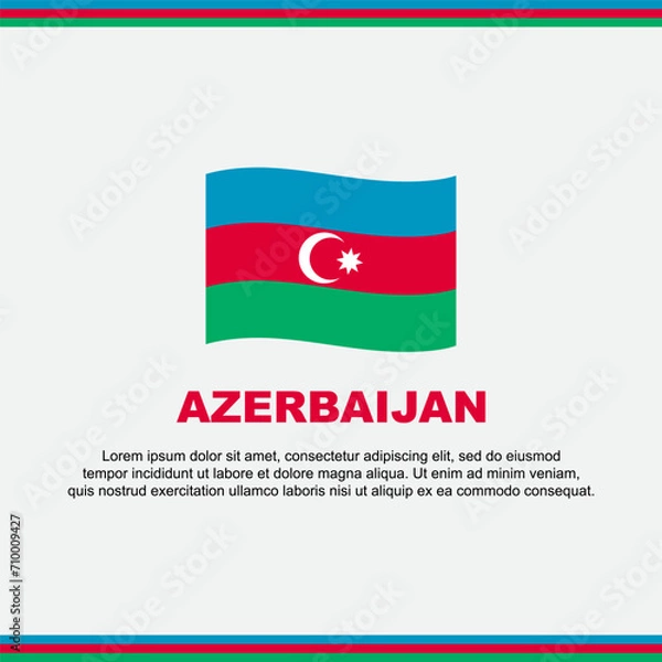 Fototapeta Azerbaijan Flag Background Design Template. Azerbaijan Independence Day Banner Social Media Post. Azerbaijan Design