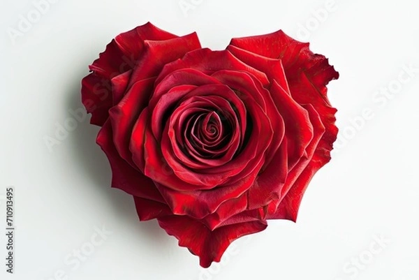 Fototapeta red rose in the shape of a heart Generative AI