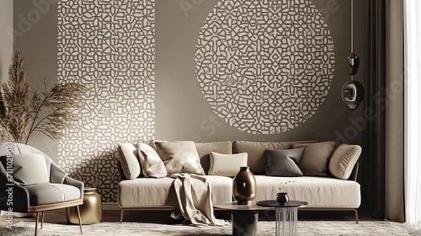 Fototapeta Islamic Geometric Background Wallpaper A Symphony of Meticulously Crafted Patterns