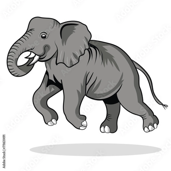 Obraz vector cute elephant cartoon isolated