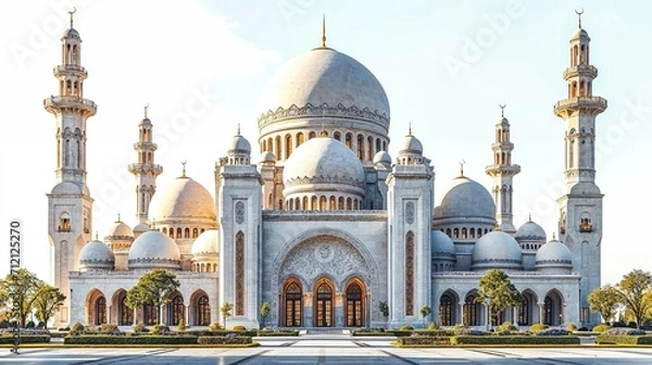 Fototapeta Mosque luxury Islamic temple. Ramadan Kareem. 	