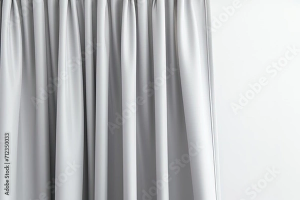 Fototapeta A grey curtain with a light background. Background, texture.