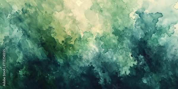 Obraz Abstract green watercolor background