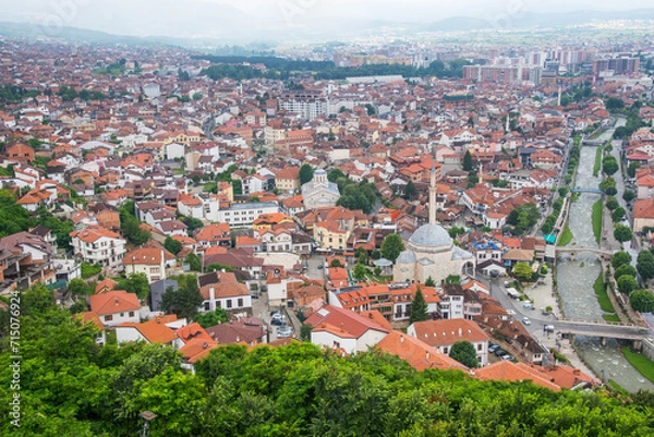 Fototapeta View over city of Prizren in Kosovo