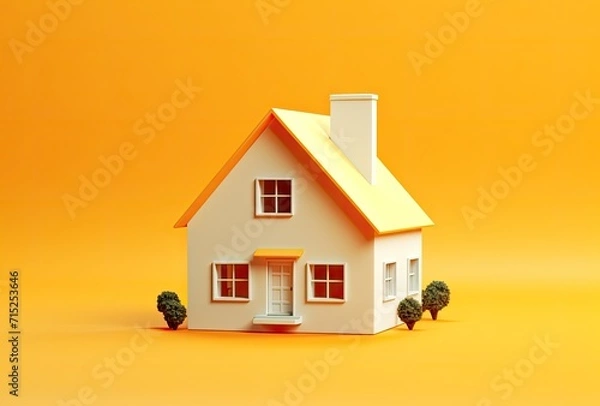 Fototapeta A small-scale model or representation of a house, often referred to as a miniature house.