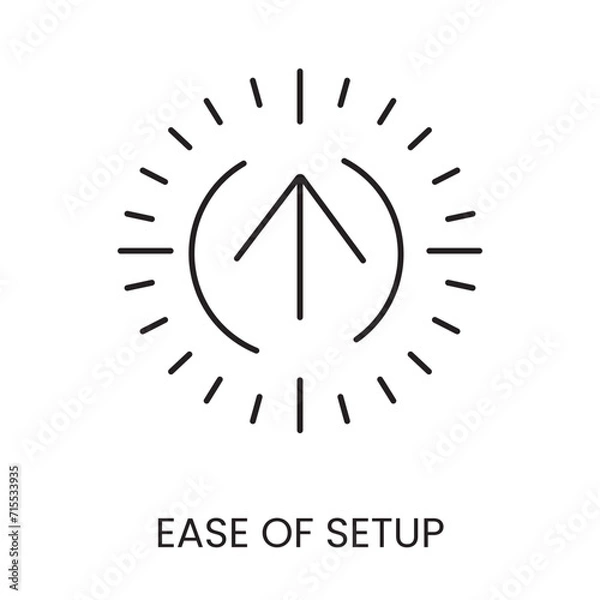 Fototapeta Easy to set up, setup linear icon in vector