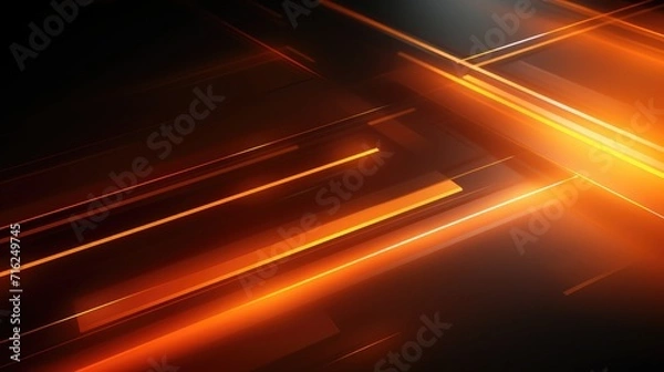 Fototapeta minimal orange lines abstract futuristic tech banner