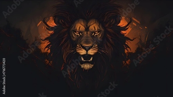 Obraz lion head illustration