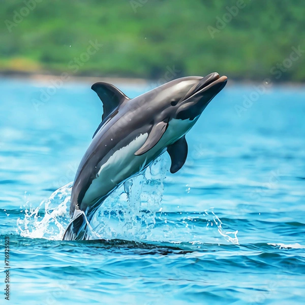 Fototapeta A dolphin AI generated. Good looking. 

