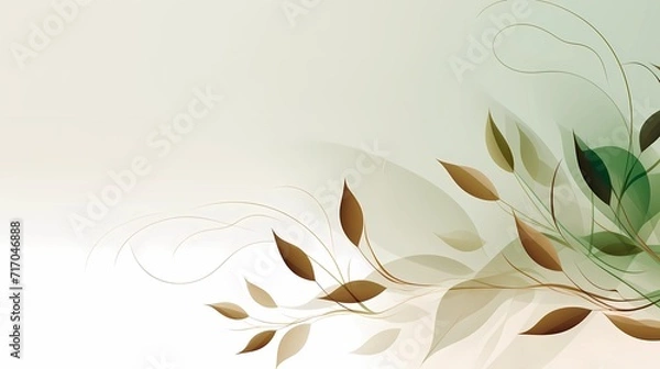 Fototapeta seamless background picture with leaf pattern, leaves, trees, tree branches